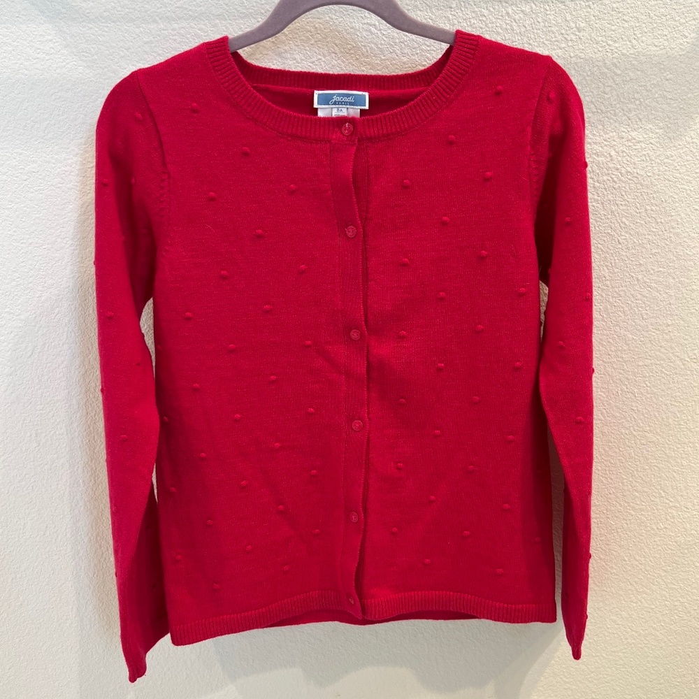Jacadi Girls dark pink/fuscia cardigan, Size:8Y, New